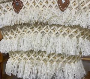 Large Moroccan Handmade <b>Straw</b> <b>Basket</b> Handwoven Palm Leaf Bag & <b>Basket</b> with Leather Handles - Product Image 4