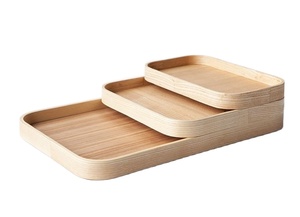 Wood & <b>Resin</b> Wholesale Production Wholesale Custom Natural Wooden <b>Pine</b> Beech Acacia Food Tea Serving Trays With Handles - Product Image 6