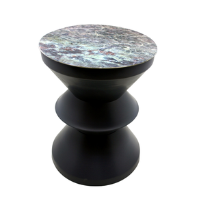 Muebles de sala de estar de diseño moderno, taburete redondo de aluminio, taburete de Color negro para muebles de hogar y oficina personalizados - Product Image 4