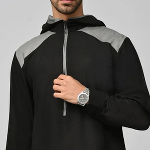 Hooded Thobe / Thawb Men Latest Design Thobe Custom made Men Jubbah Stylish Muslim Clothing Thobes Arabic High quality men jubah - Product Image 5