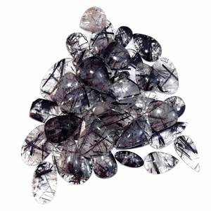 หินควอตซ์พลอยเทียมเทียมสีดำธรรมชาติที่สวยงามสำหรับทำเครื่องประดับขายส่ง - Product Image 5