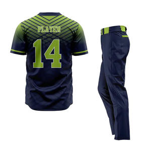 Maillot de baseball vierge à manches courtes bon marché vente en gros fabricant d'uniformes de baseball du monde par sublimation et broderie - Product Image 2