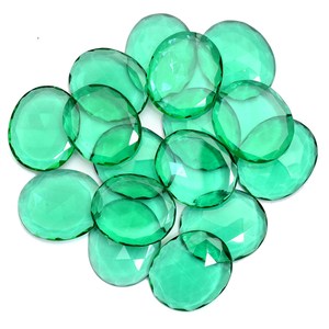 Cabujón Ovalado de Fluorita Hidroquarzo de 25x30mm, Tallado en Rosa, Facetado, Cuarzo Natural de Color, Piedra Semipreciosa Suelta para Joyería - Product Image 1