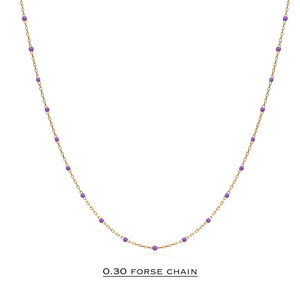 Collar de Cadena con Diseño de Esmalte Color Púrpura, Hecho a Mano, Venta al por Mayor, Joyería Turca de Plata de Ley 925 - Product Image 2
