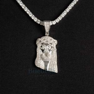 Vente Petit Jésus Pièce Pendentif Mode Fine Bijoux Personnalisés En Moissanite 925 Pendentif En Argent À Prix Abordable - Product Image 1