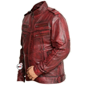 Chaqueta de cuero personalizada de alta calidad para hombre, chaqueta de invierno para motocicleta con diseño único, el producto más popular - Product Image 2
