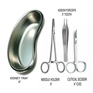 Adson Forceps Iris Scissor <b>Surgical</b> <b>Instrument</b> Set High Quality Needle Holder With Kidney Tray Suture Made Steel Stainless Steel - Product Image 2