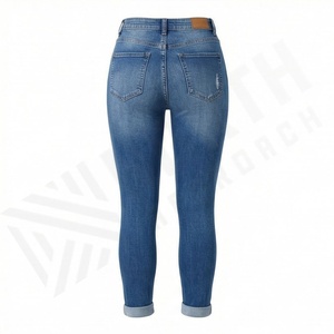 Pantalones Vaqueros de Mujer OEM, Pierna Ancha, Cintura Alta Personalizada, Casual, Venta al por Mayor, ODM, Moda Urbana, Pantalones Lavables para Mujer - Product Image 2