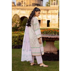 ชุดสูทผ้าลูกฟูกพิมพ์ลาย 3 ชิ้นสำหรับผู้หญิง ตกแต่งกระดุม สไตล์ทางการ - Product Image 6