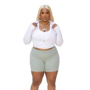 Pantalones cortos de entrenamiento de cintura alta para mujer, pantalones cortos transpirables de doble capa con bolsillos laterales para ocio al aire libre, Fitness, Yoga - Product Image 5