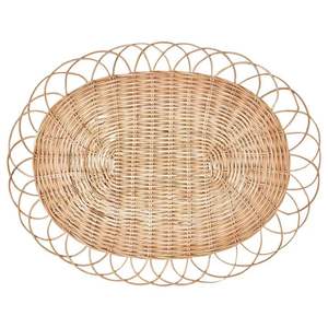 Exquisite Design 2025 <b>Wicker</b> Handcrafted Boho Style Rattan <b>Placemat</b> Flower Shape Decor Dining Table Wedding Party - Product Image 3