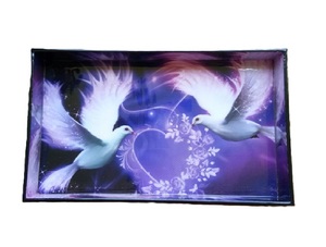 Tableros de MDF de diseño de tendencia, bandeja para servir con impresiones de esmalte Vintage, bandeja para servir té y café, bandejas impresas esmaltadas hechas a mano - Product Image 2