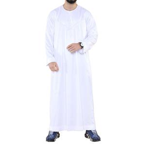 Vêtements marocains traditionnels de haute qualité pour hommes Thobes en coton de soie marron personnalisé grande taille OEM vente en gros la plaine arabe du Koweït - Product Image 2