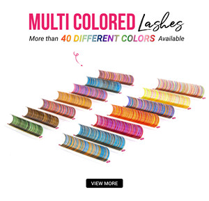 Charmdlash ขนตาปลอมสีติดทนนานขนตาปลอมสีสันสดใสแบบ0.05โลโก้ตามสั่ง - Product Image 3