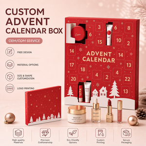 Boîte de calendrier de l'<span class=keywords><strong>avent</strong></span> pour soins de la peau personnalisée, vide, 24 jours, en carton robuste, emballage de Noël avec insert, du fabricant - Product Image 1