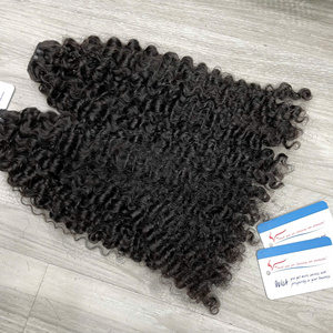 Extensions de cheveux humains 100% naturels, double trame, doux, alignés sur les cuticules, boucles birmanes à la vapeur, pour tissage, Noël 2025 - Product Image 4