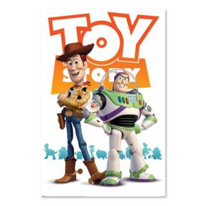 Affiche de style moderne Disney Pixar Toy Story Woody & Buzz pour les occasions d'anniversaire, en papier - Product Image 1