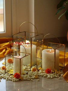 Ron vela linterna con materiales naturales para la decoración ecológica estilo bohemio y vibraciones estéticas hechas a mano - Product Image 2