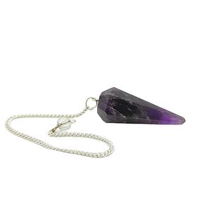Pendentif en pierres précieuses d'agate de qualité supérieure pendule à cône Feng Shui élégant pour la décoration de la maison radiesthésie et guérison améthyste polie - Product Image 1