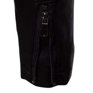 Chaquetas de cuero genuino para hombre, transpirables, OEM con diferentes diseños de aspecto, ajuste holgado, cierre de cremallera, logotipo frontal para invierno - Product Image 4