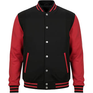 Veste universitaire pour hommes OEM avec impression de logo personnalisé Blouson aviateur universitaire vierge avec broderie personnalisée Baseball Letterman Varsity pour hommes - Product Image 4