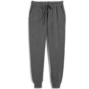 Femmes de haute qualité 100% coton taille moyenne pantalons de survêtement ceinture élastique Joggers avec poches pantalon d'hiver avant plat pour adultes - Product Image 4