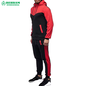 Ensemble de survêtement unisexe premium personnalisé Behram International pour l'hiver, style streetwear décontracté, avec sweat à capuche à cordon et pantalon de survêtement en molleton technique - Product Image 6