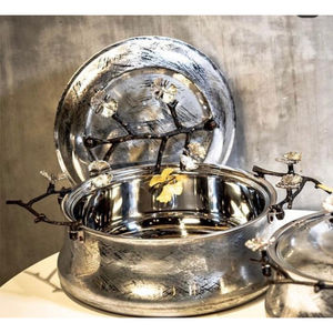 Vaisselle domestique de la plus haute qualité Casserole de service Pot de service Plat de service rond au design de luxe au prix de gros - Product Image 5