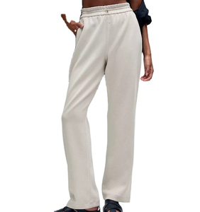 2025 nouveauté Logo personnalisé imprimé couleur unie plaine femmes pantalons de survêtement polaire éponge doux femmes pantalons de survêtement hommes pantalons lavés - Product Image 1