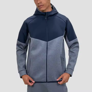 Survêtement en polaire technique en polyester et élasthanne avec logo et design personnalisés pour hommes avec impression numérique Ensemble de survêtement pour hommes - Product Image 3