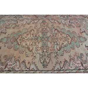 Tapis turc vintage, tapis de 6,1 x 8,7 pieds, tapis Ikat brun vert - Product Image 5