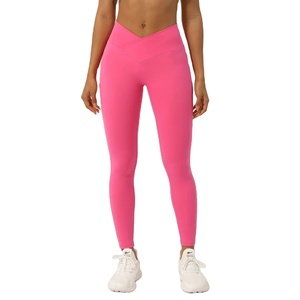 Leggings Deportivos para Mujer, Pantalones de Yoga de Cintura Alta, Leggings de Entrenamiento, Cintura Cruzada, Gimnasio, Jogging, Secado Rápido, Push Up, Mallas - Product Image 1