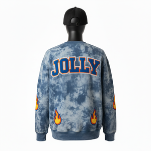 Sudadera para Mujer, Resistente al Desgaste, 320 GSM, Felpa de Algodón Grueso, Azul Vintage, Lavado Ácido, Corte Holgado, Logotipo Personalizado, Sudaderas Básicas para Mujer - Product Image 2