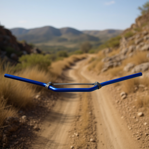 Manillar Cruzado de Aluminio Azul de 22 mm para Motocicleta Enduro Motard, con Barra Transversal de 80 cm, para Modificación/Actualización de Dirección - Product Image 3