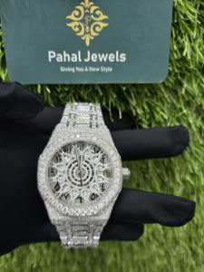 Montre de luxe pour homme en édition limitée de haute qualité, sertie de diamants de type hip-hop, squelette, moissanite, ornée de diamants de taille ronde, clarté VVS - Product Image 3