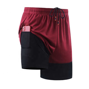 Nouveau short de gym double couche à la mode pour hommes Short de course d'entraînement 2 en 1 de haute qualité et écologique pour le sport et la natation - Product Image 3