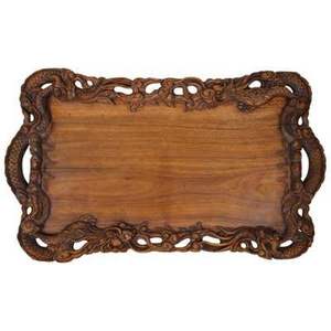 ACERCA DE LA BANDEJA IMPRESA DE MADERA DE LA MEJOR CALIDAD TALLADA Forma cuadrada disponible y artesanía de la India mejor muestra Venta caliente - Product Image 6