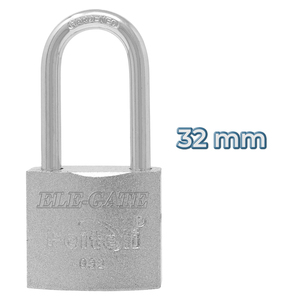 Lucchetto in Ferro da 32mm con Gancio Lungo, Realizzato in Acciaio Inossidabile e Cilindro in Ottone - Product Image 6