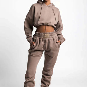 Sudadera con Capucha y Pantalones Deportivos para Mujer, Talla Grande XXL, con Logotipo Personalizado, Ropa Deportiva Informal, Trajes Deportivos de Alta Visibilidad, Felpa Unisex - Product Image 1