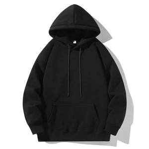 Nouveaux sweats à capuche de sport d'hiver à manches longues unisexes, unis, en coton lourd de 320 g, logo personnalisé, polaire imperméable, ample, surdimensionné - Product Image 2