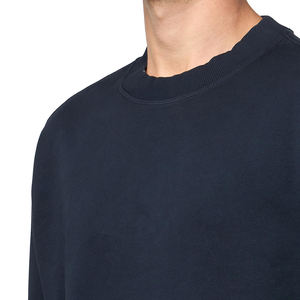 Buena calidad básico 100% algodón clásico cómodo básico sudadera piedra Vintage bordado logo pulóver para hombres - Product Image 5