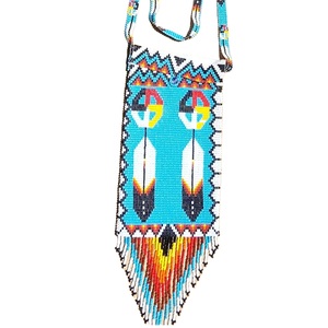 Pochettes de téléphone en perles de rocaille colorées pour les sorties décontractées sac de téléphone en perles de rocaille de style ethnique pochette de téléphone brodée en perles de rocaille - Product Image 3