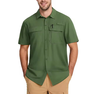 Camisa de pesca para hombre, camisa de manga corta con caza al aire libre, camisas tácticas para hombre, ropa de pesca personalizada - Product Image 5
