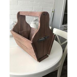 Caddy en bois de haute qualité adapté au stockage de bouteilles de bière et d'articles ménagers à très faible coût - Product Image 2