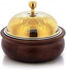 Casseroles en bois faites à la main de style arabe pas cher prix de gros Hotpot fournitures rondes - Product Image 4