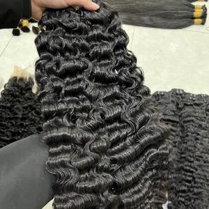 Venta al por mayor de cabello birmano sin procesar de proveedores de cabello rizado natural y virgen, extensiones de cabello humano crudo alineado con cutícula vietnamita - Product Image 6
