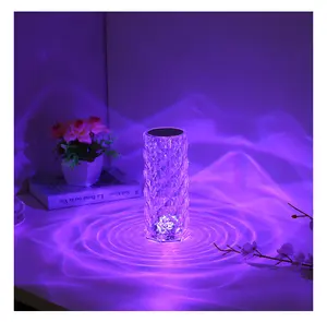 Explosion Crystal Rose Lantern Decoration Design Lantern bedroom Red atmosphere USB Charging bedside Night Light