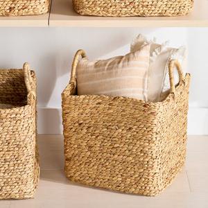 Cubo de Almacenamiento de Jacinto de Agua con Asas, Cesta de Almacenamiento Hecha a Mano, Ecológica, Hecha en Vietnam - Product Image 3