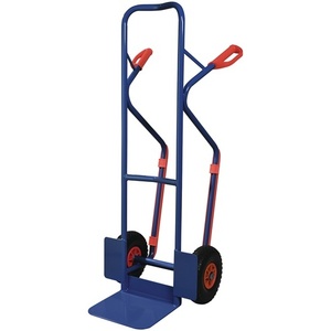 Stacking <b>Trolley</b> 1300mm Height Shovel L-W 320mm PU Tires 300kg Load Capacity Blue - Product Image 1
