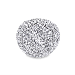 Anillo de diamante Natural Master Rocks, anillo de aniversario de compromiso con forma hexagonal de Hip Hop para hombre de Plata de Ley 925 - Product Image 1